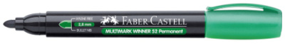 Маркер перманентный Faber-Castell "Winner 52" 1-2 мм, с круглый наконечником, зеленый