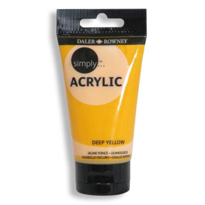 Акрил Daler-Rowney "Simply" 75 мл Желтый темный