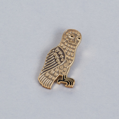 Значок эмалированный Сова