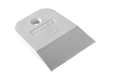 Шпатель ЗУБР "Мастер" резиновый, белый 1 шт. 60 мм