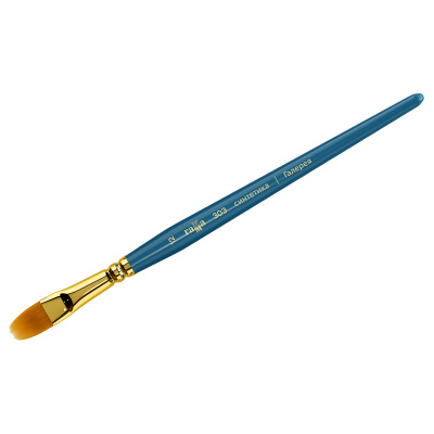 Кисть синтетика №12 овальная Гамма "Галерея" короткая ручка