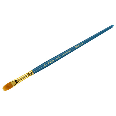 Кисть синтетика №10 овальная Гамма "Галерея" короткая ручка