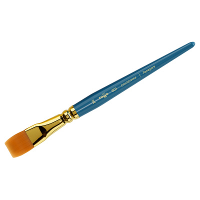 Кисть синтетика №24 плоская Гамма "Галерея" короткая ручка