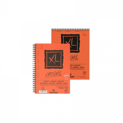 Альбомы для графики на спирали Canson "XL Croquis" 14,8х21 см 60 л 90 г слоновая кость