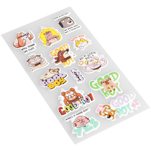 Наклейки объемные MESHU "Good boy", 10*24см, 13 наклеек