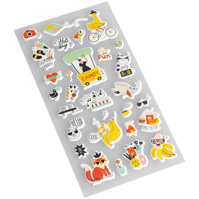 Наклейки объемные MESHU "Summer party", 10*24см, 29 наклеек