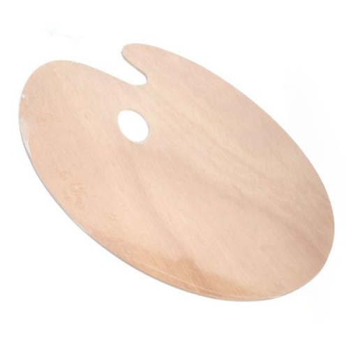 Палитра деревянная овальная (фанера) "Сонет" 30х40 см, 5 мм