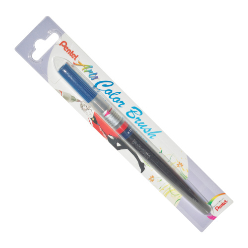 Кисть с краской Pentel "Colour Brush" Синий стальной