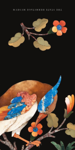 Открытка "Флорентийская мозайка: Сойка" 110х110 мм