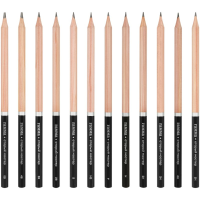 Карандаш чернографитный Гамма "Старый мастер", 10B, заточен.