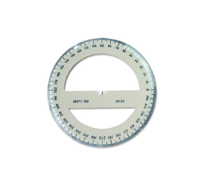 Транспортир Koh-I-Noor 10 см 360 градусов, пластик