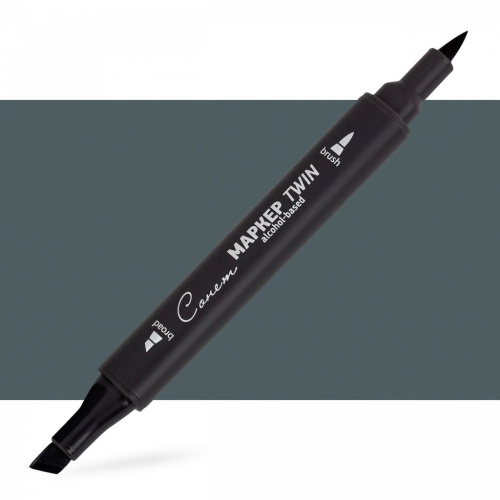 Маркер спиртовой Сонет "TWIN Brush" Зелено-серый 7