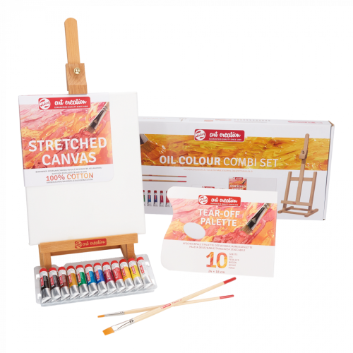 Набор масла Talens "Art Creation Expression" 12 цв*12 мл в картоне с мольбертом