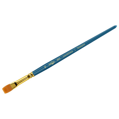 Кисть синтетика №10 плоская Гамма "Галерея" короткая ручка