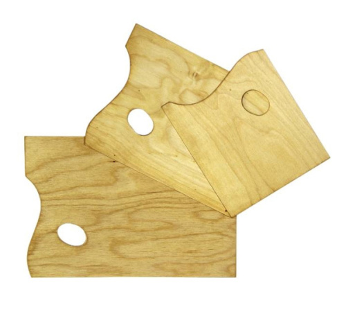 Палитра деревянная прямоугольная 30х22,5 см