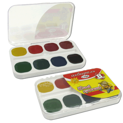 Набор акварели Гамма "Юный художник" 8 цв в пластик. уп