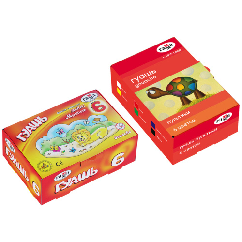 Набор гуаши Гамма "Мультики" 6 цветов, 20 мл, картон. упаковка