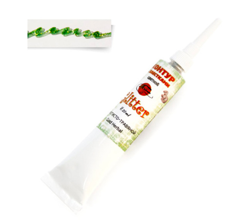 Контур универсальный Таир "Глиттер" 20 мл с блёстками Золотисто-травяной