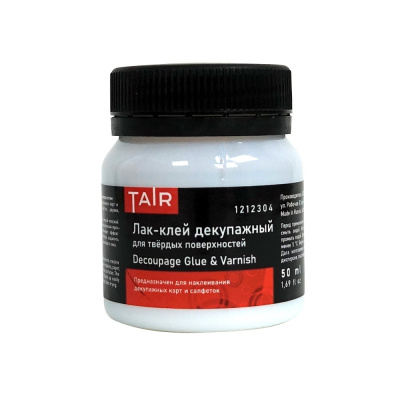 Лак-клей декупажный для твердых поверхностей Таир 50 мл