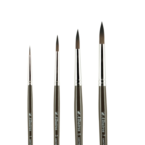 Кисть синтетика №8 круглая Альбатрос "Художник"