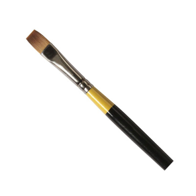 Кисть синтетика №8 плоская удлиненная, жесткая Daler-Rowney "SYSTEM 3" длинная ручка