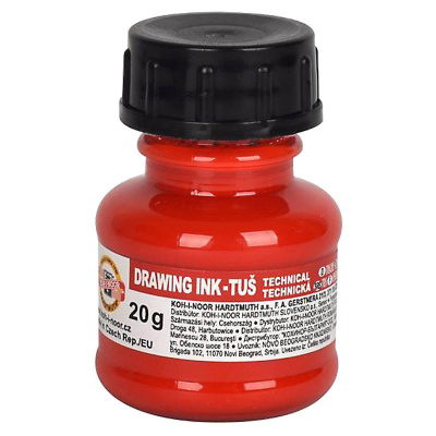 Тушь Koh-i-Noor 20 г на водной основе Красный