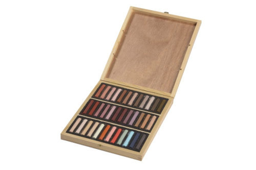 Набор пастели сухой Blockx "Портрет Тициана" 36 цветов, в деревянном ящике
