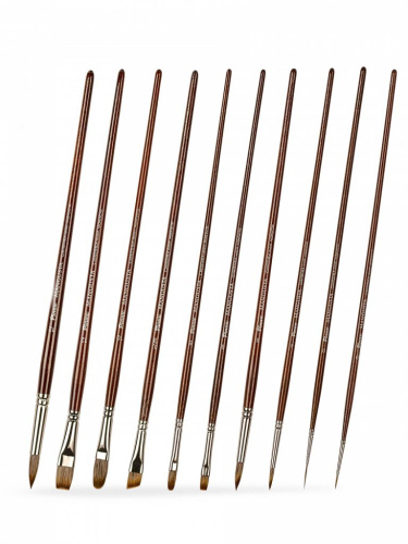 Набор кистей синтетика Pinax "MANGUSTA" АССОРТИ 10 шт