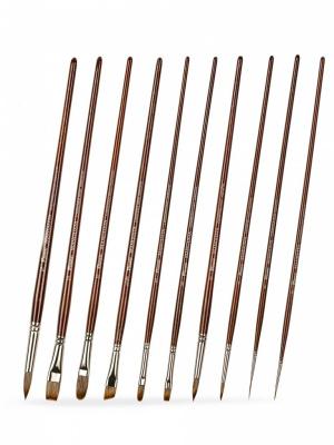 Набор кистей синтетика Pinax "MANGUSTA" АССОРТИ 10 шт