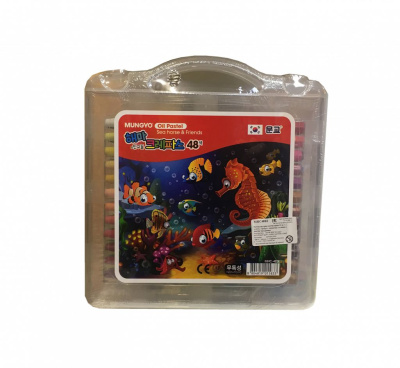 Набор масляной пастели Mungyo 48 цв, шестигранная, пласт. кейс