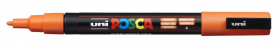 Маркер UNI "POSCA" PC-3M, 0,9-1,3 мм, наконечник пулевидный, №4 цвет оранжевый