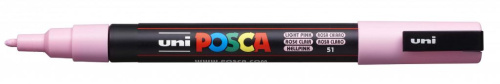 Маркер UNI "POSCA" PC-3M, 0,9-1,3 мм, наконечник пулевидный, №51 цвет светло-розовый