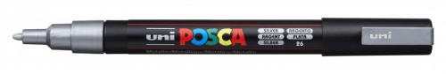 Маркер UNI "POSCA" PC-3M, 0,9-1,3 мм, наконечник пулевидный, №26 цвет серебряный