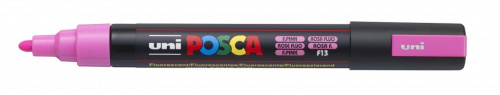 Маркер UNI "POSCA" PC-5M, 1,8-2,5 мм, наконечник пулевидный, цвет флуоресцентно-розовый