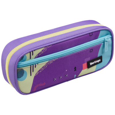 Пенал мягкий 1 отделение, 1 карман Berlingo "Fusion" 220*95*50 мм, полиэстер, откидная планка