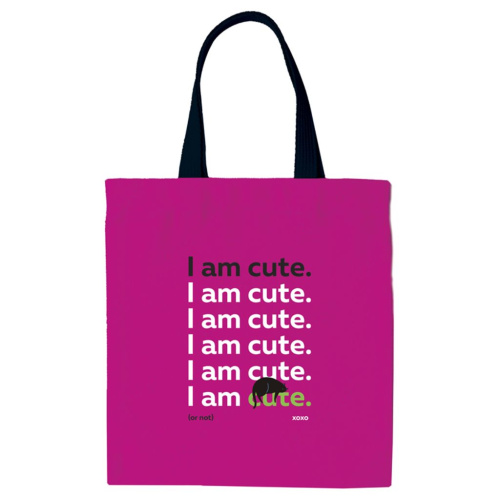 Сумка-шопер MESHU "Cute", 33*40 см, канвас, с карманом