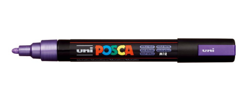 Маркер UNI "POSCA" PC-5M, 1,8-2,5 мм, наконечник пулевидный, цвет фиолетовый металлик