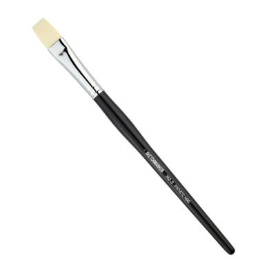 Кисть жесткая синтетика №24 плоская Sketchmarker "352" ручка короткая