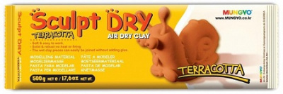 Глина для моделирования Mungyo "Sculpt Dry" 500 г террракотовая