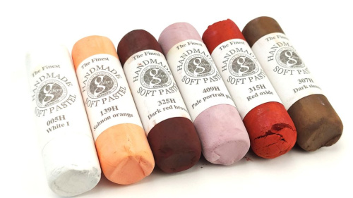 Пастель сухая мягкая, круглая, ручной работы Mungyo, MEDIUM RED BROWN