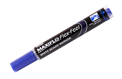 Маркер для досок с жидкими чернилами и кнопкой подкачки чернил Pentel "Maxiflo" 1-5 мм, синий