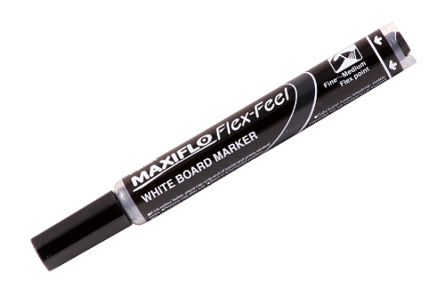 Маркер для досок с жидкими чернилами и кнопкой подкачки чернил Pentel "Maxiflo" 1-5 мм, черный