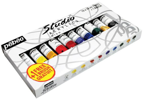 Набор акрила Pebeo "Studio Acrylics" 10 цв*20 мл