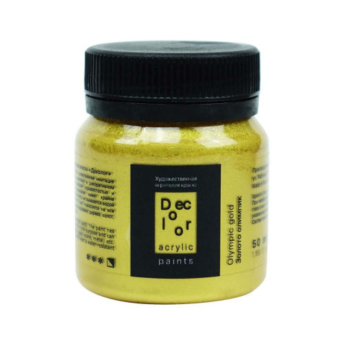 Акрил ТАИР "Деколор" 50 мл, Золото Олимпик