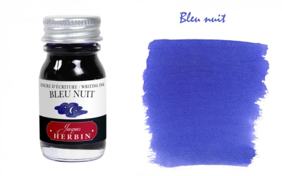 Чернила в банке Herbin, 10 мл, Bleu nuit, Темно-синий