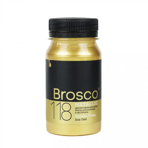 Краска декоративная Brosco 100 мл Золото Инка