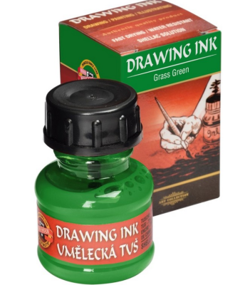 Тушь Koh-i-Noor 20 г на шелачной основе Зеленая трава