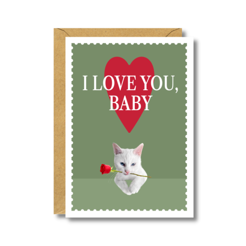 Открытка "l love you, baby"