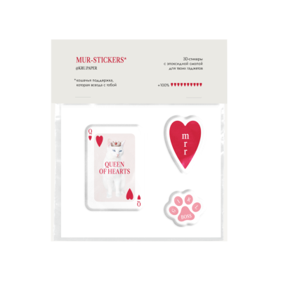 Стикерпаки с эпоксидной смолой 72*72 мм, Oueen