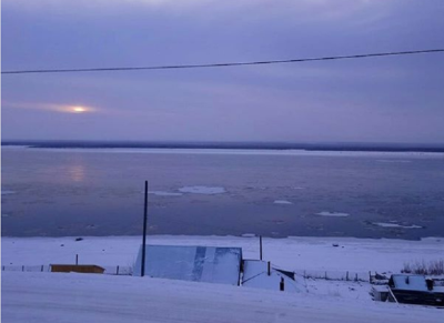 ФОТОФАКТ. На реке Лене под городом Покровск началась шуга / ЯСИА   